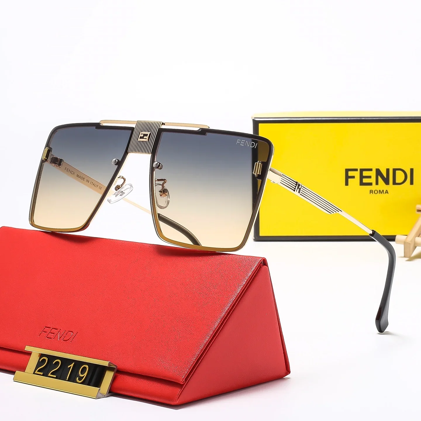 6 Color Square Frame Hot Sunglasses  2219