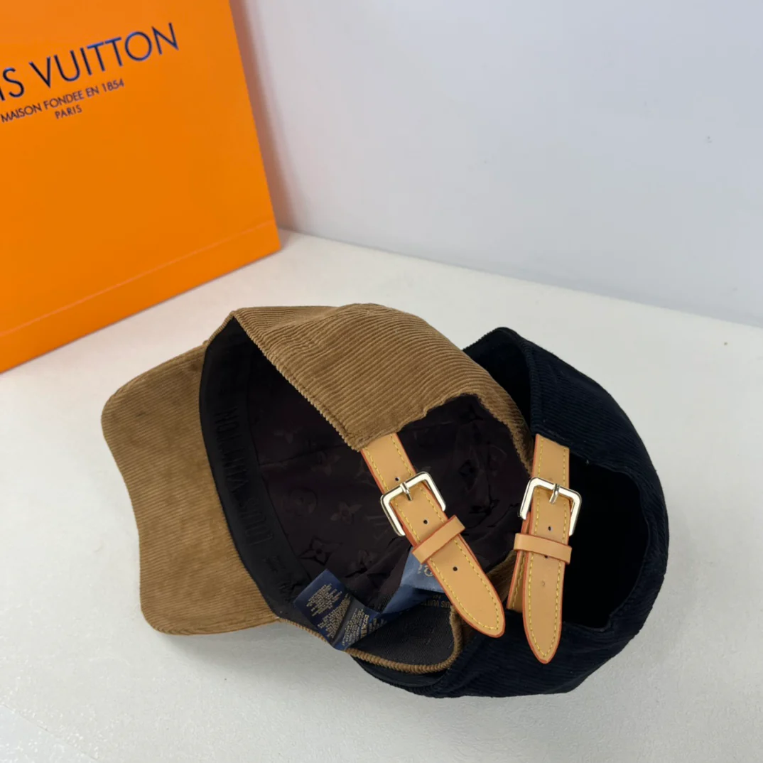 Corduroy embroidered baseball cap