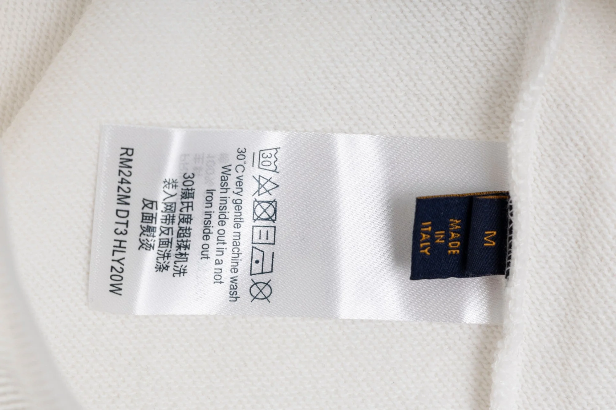 Double-sided embroidered round neck cotton sweatshirt