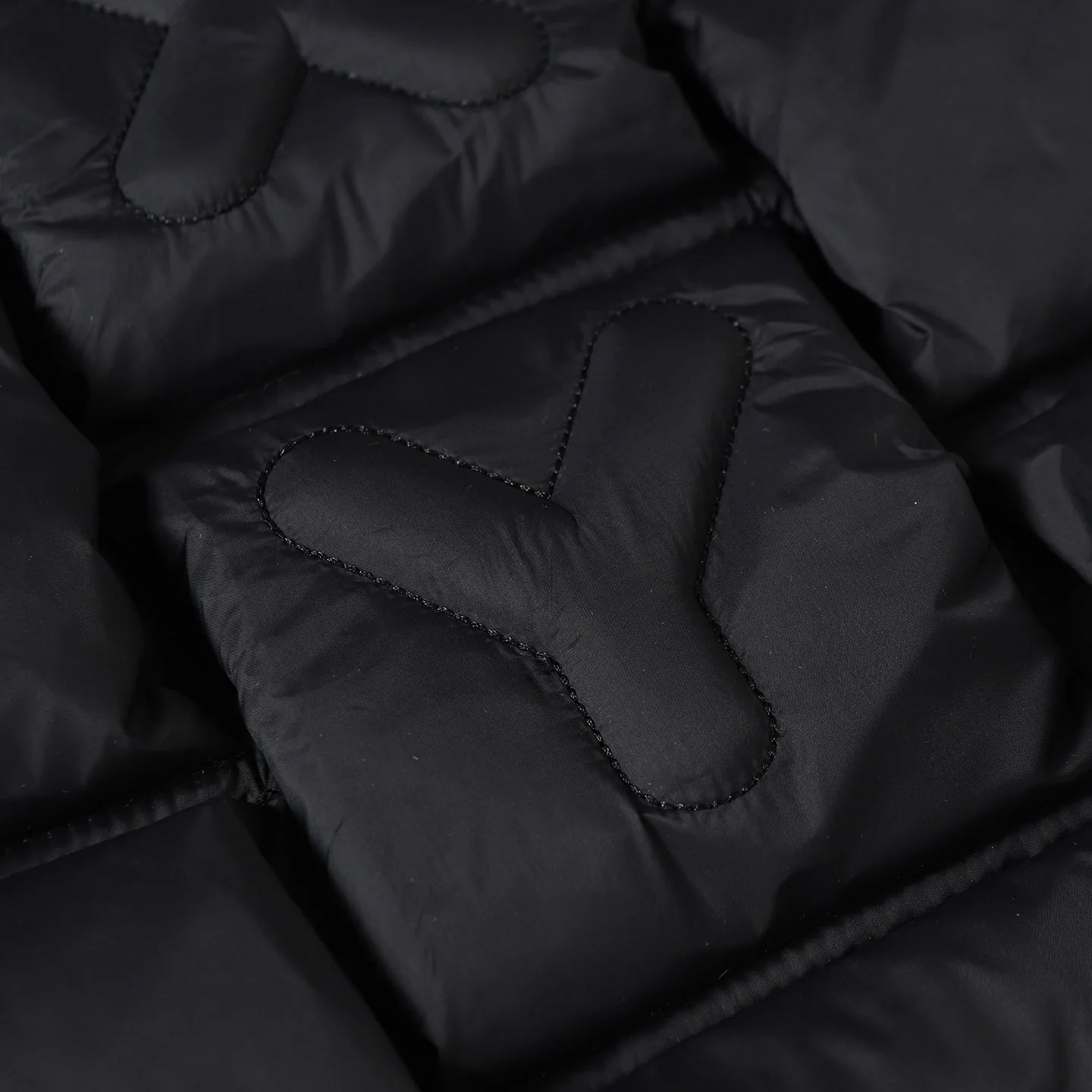 3D Quilted Zip-Up Down Jacket
