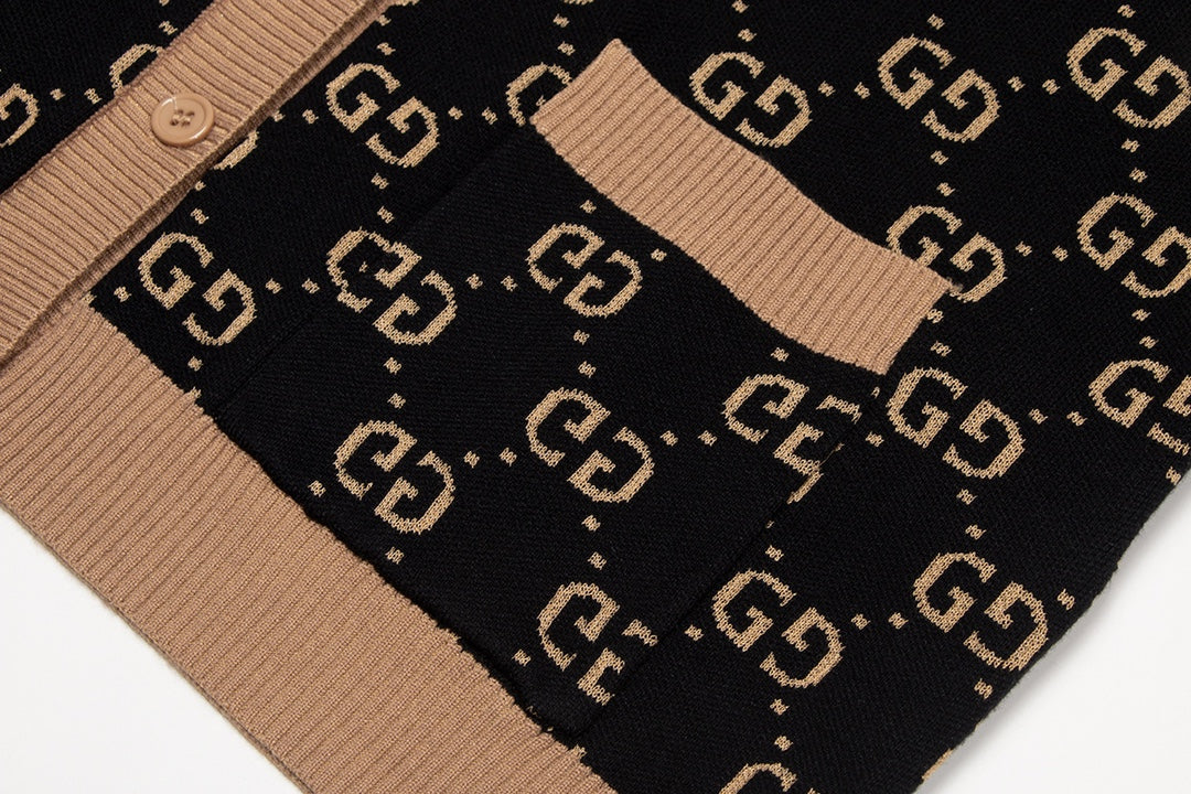 Jacquard cashmere sweater cardigan