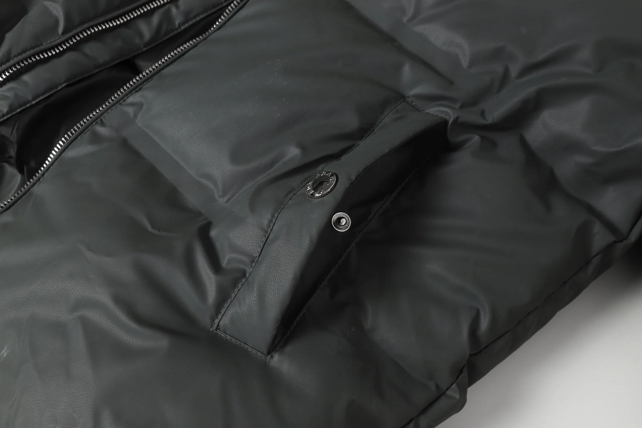 Stand Collar Grey Down Jacket