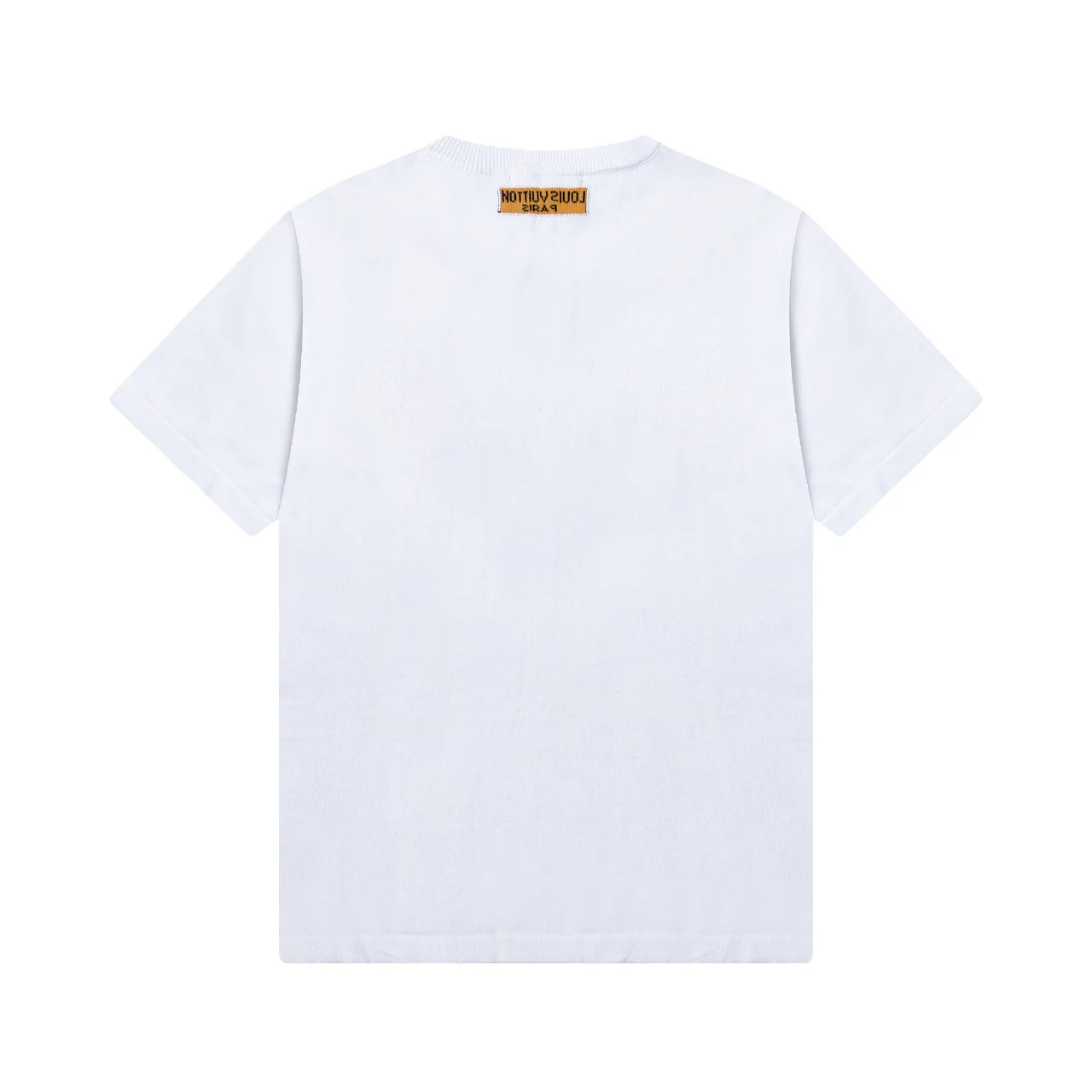 Knitted jacquard collar cotton T-shirt