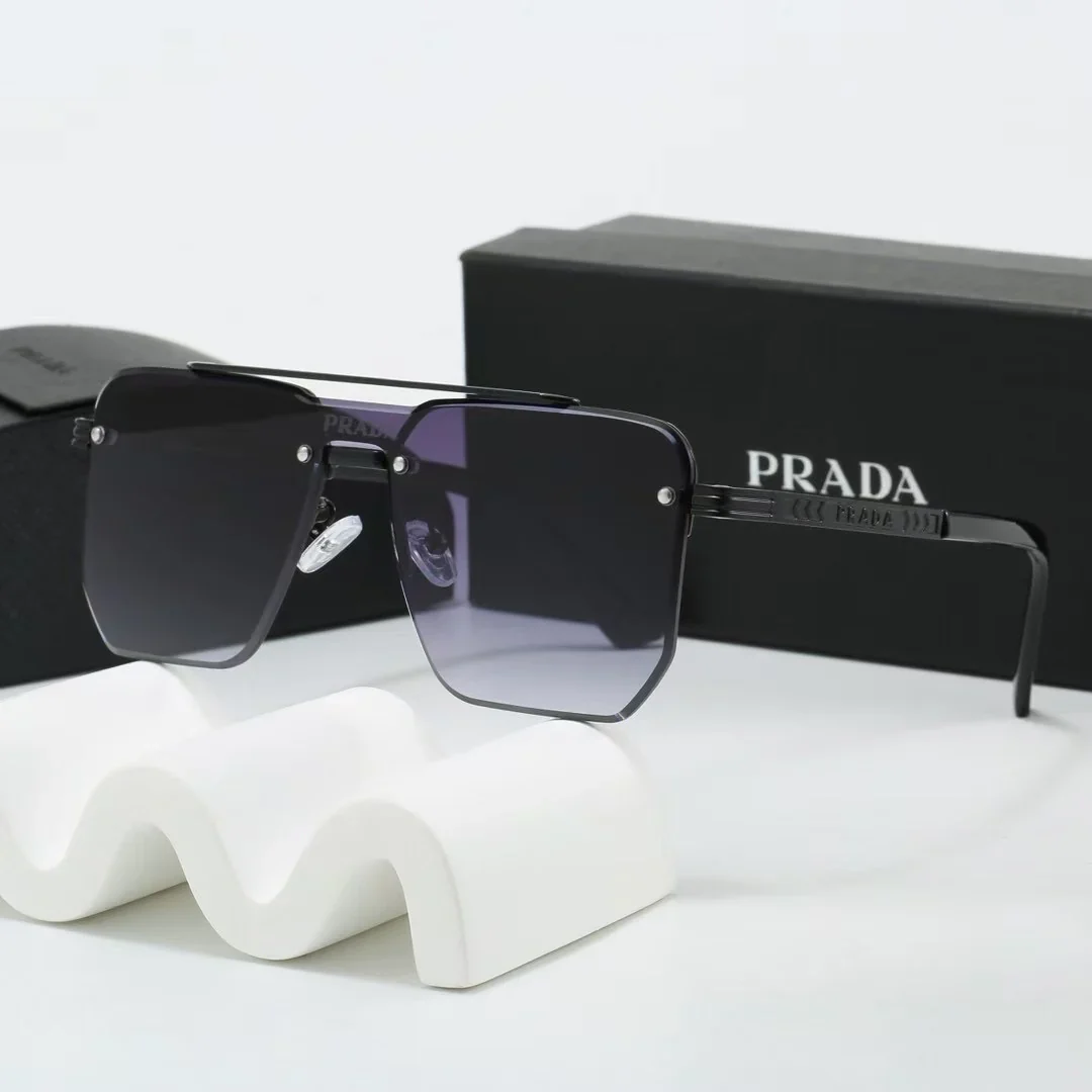 New gradient frameless thin sunglasses