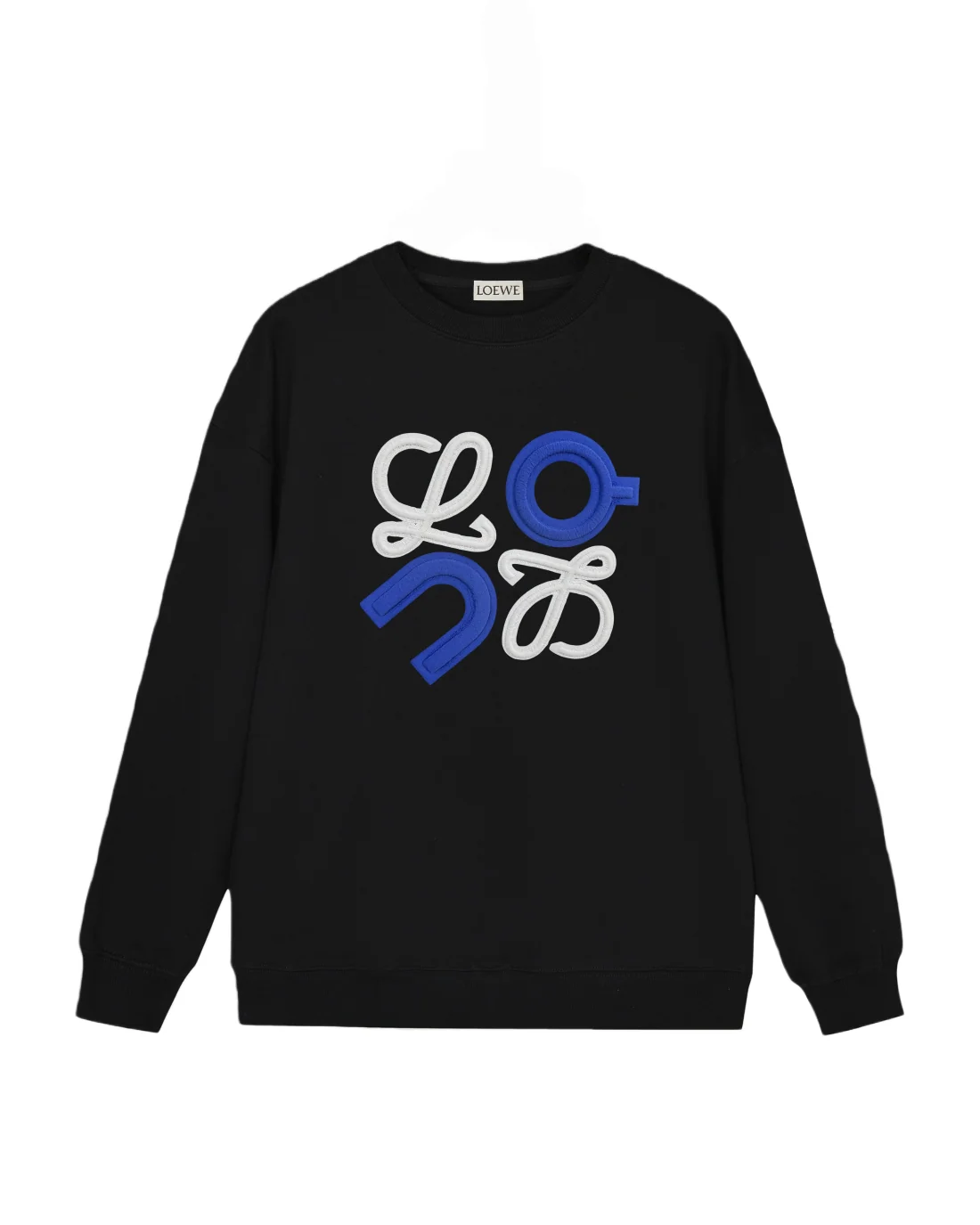 Embroidered printed cotton sweatshirt