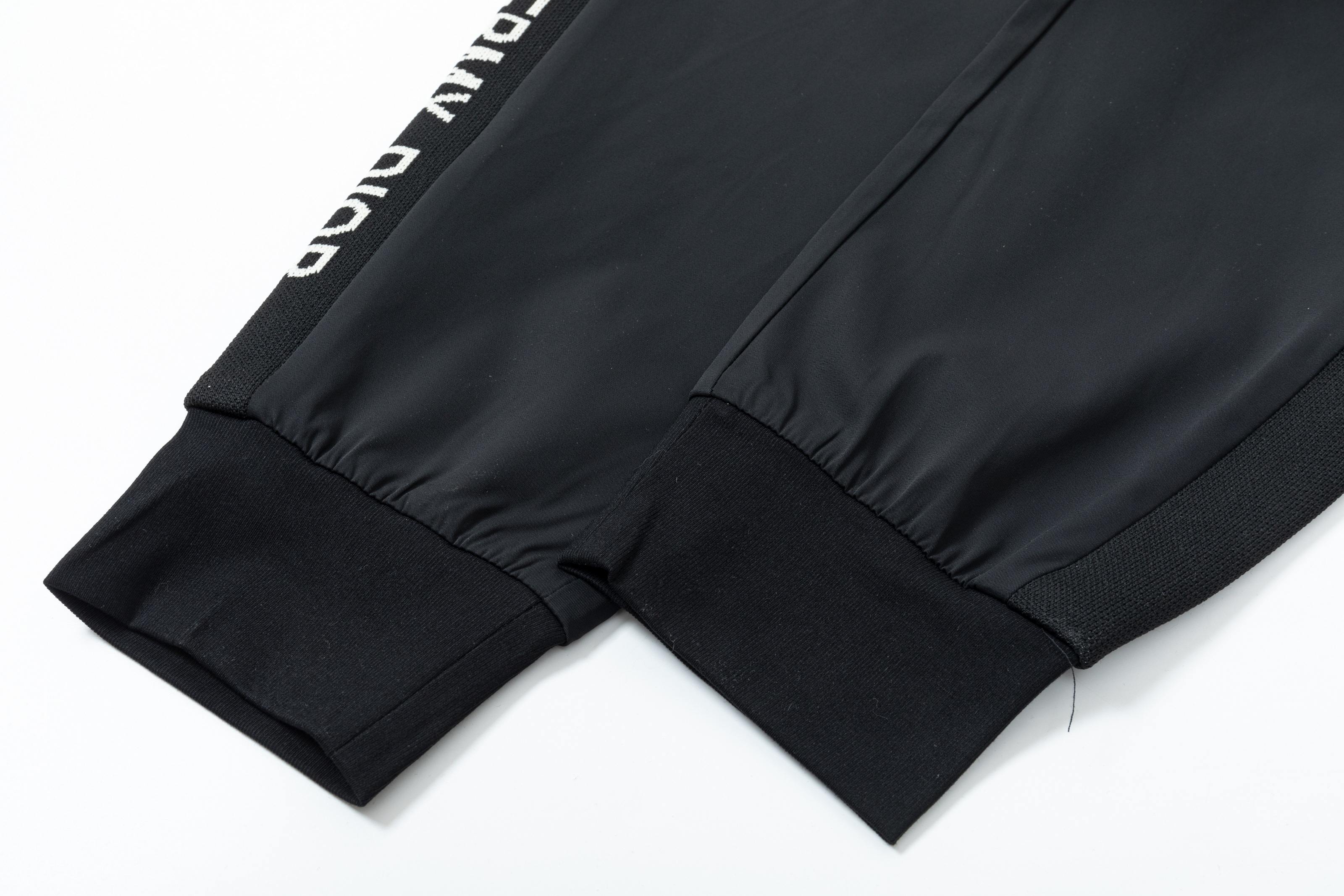 Embroidered drawstring casual trousers