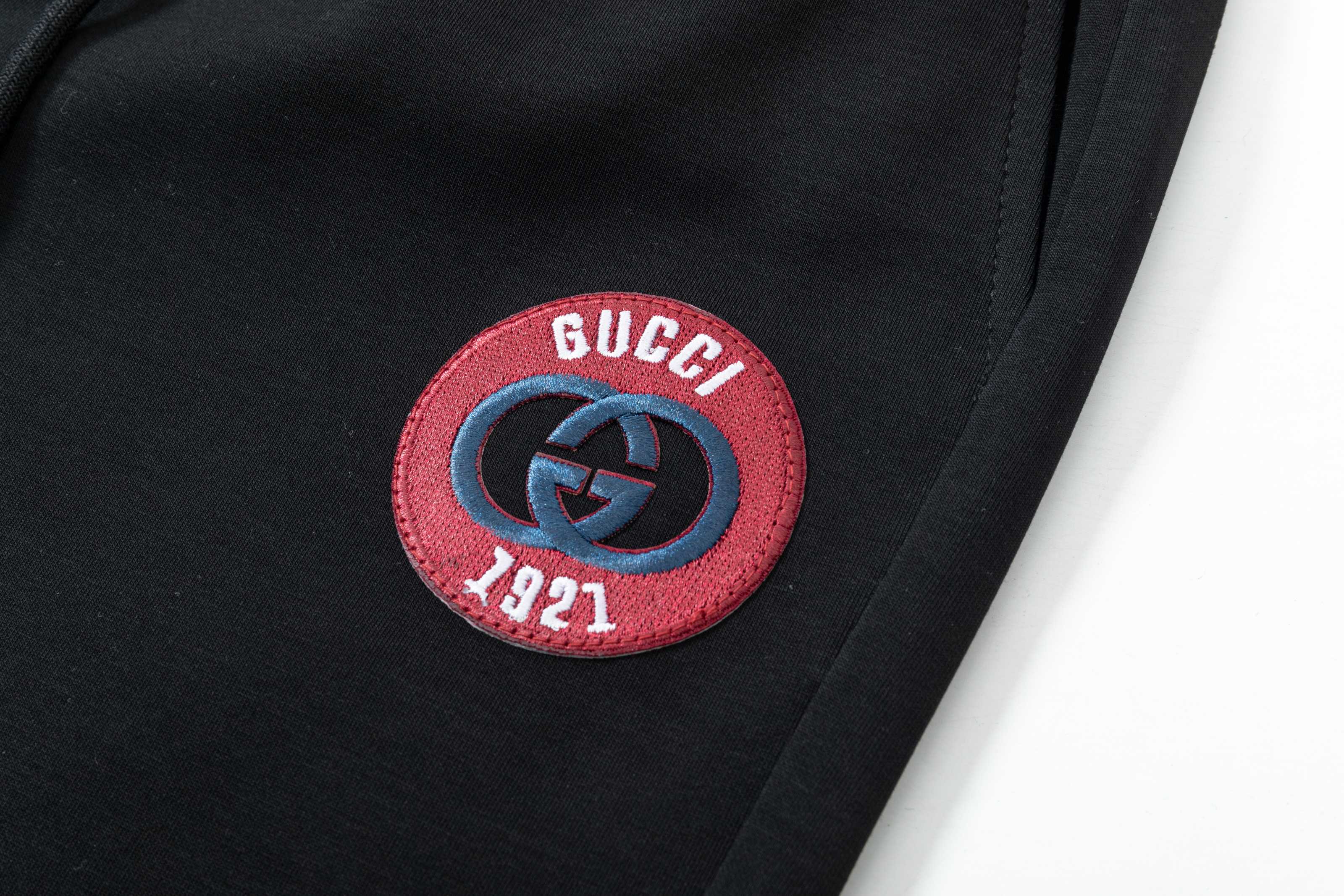 Embroidered drawstring casual trousers