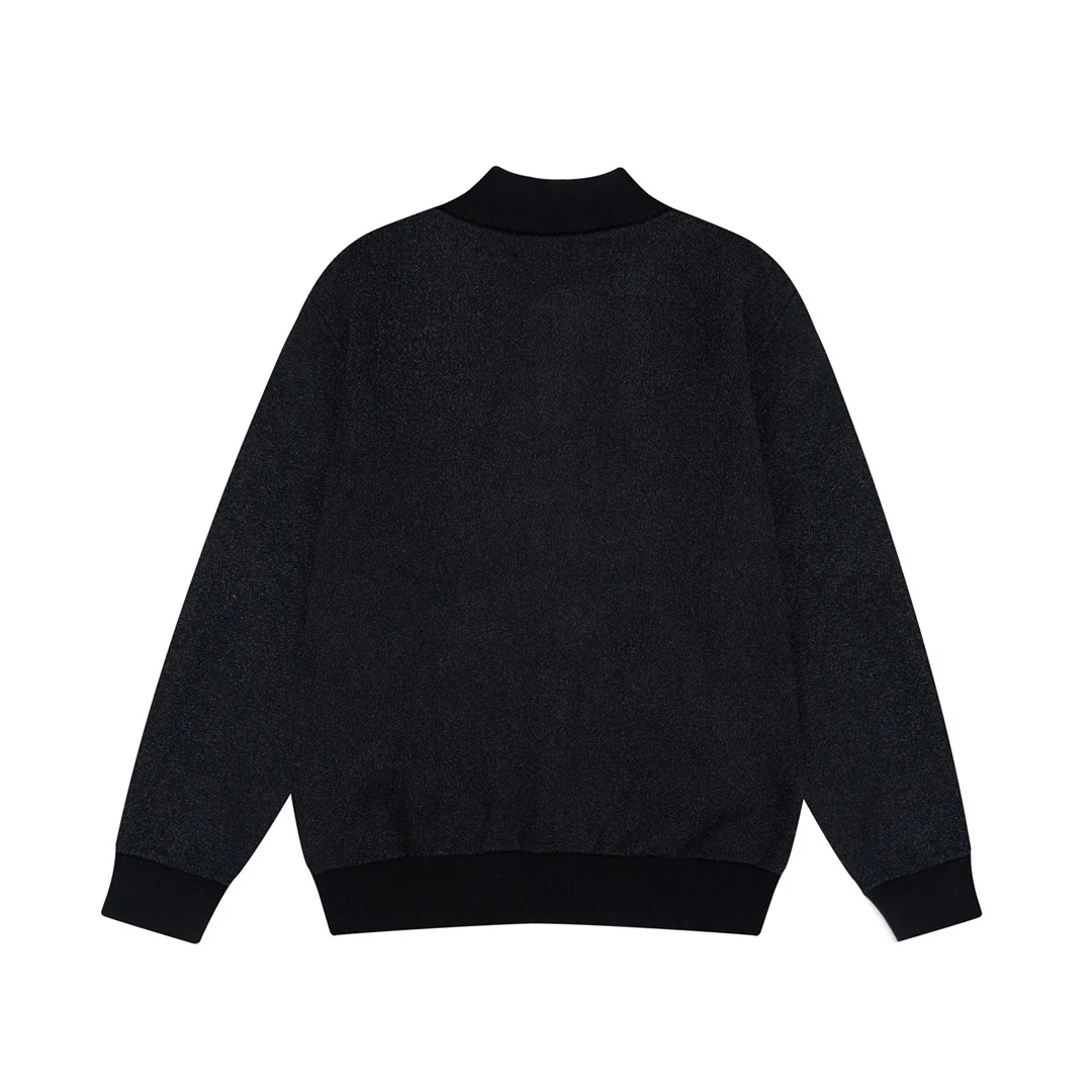 Knitted baseball jacket