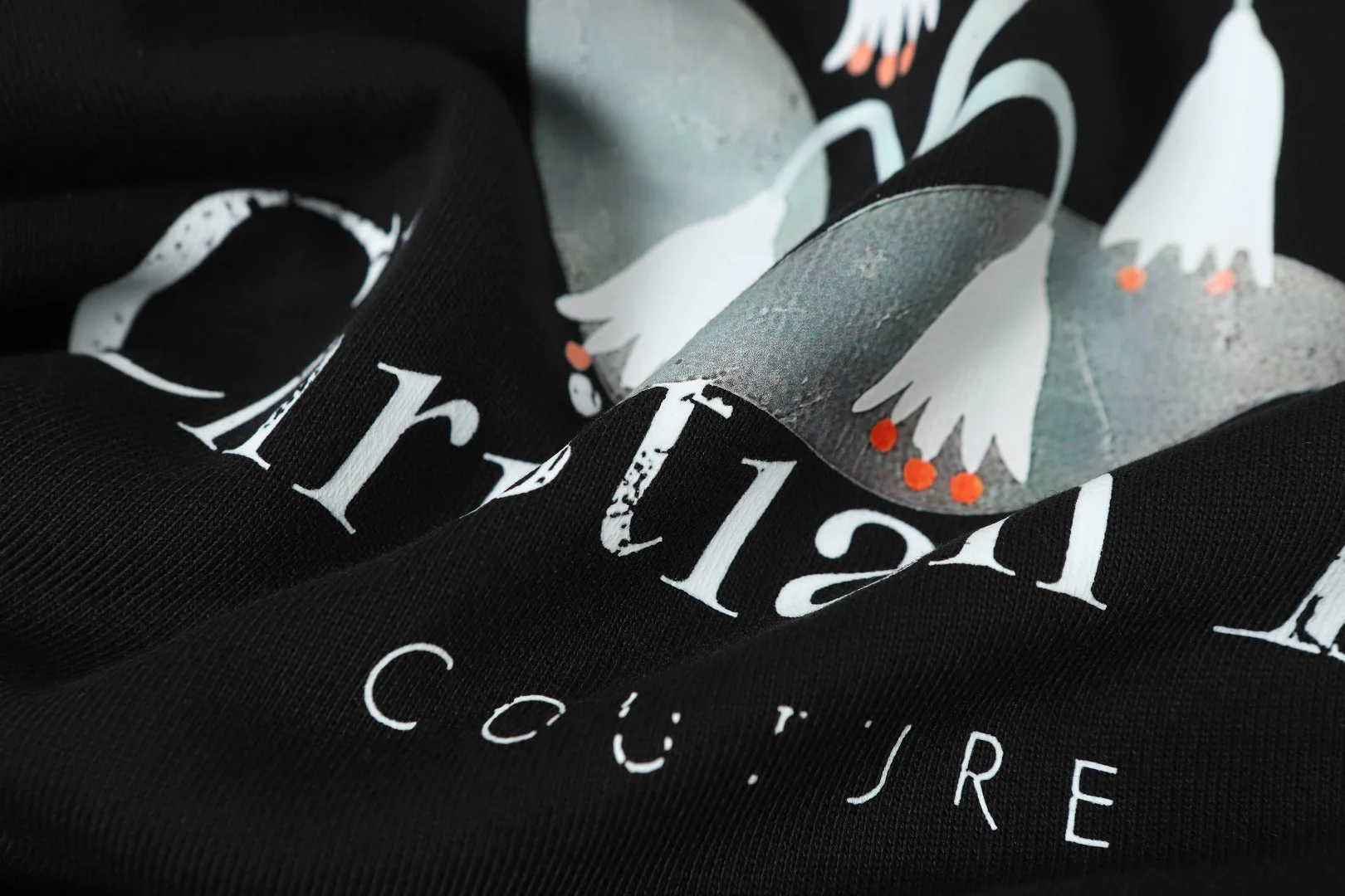 Knitted printed sweatshirt