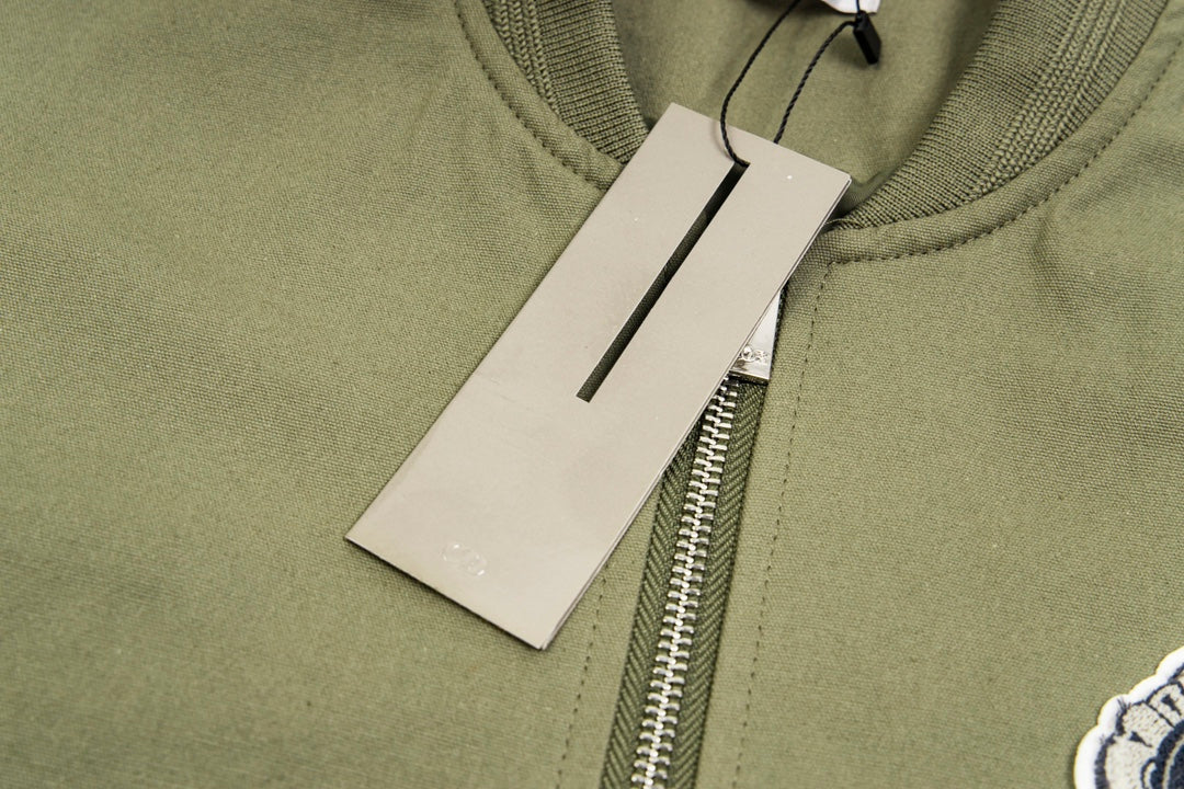 Double-sided embroidered bomber jacket