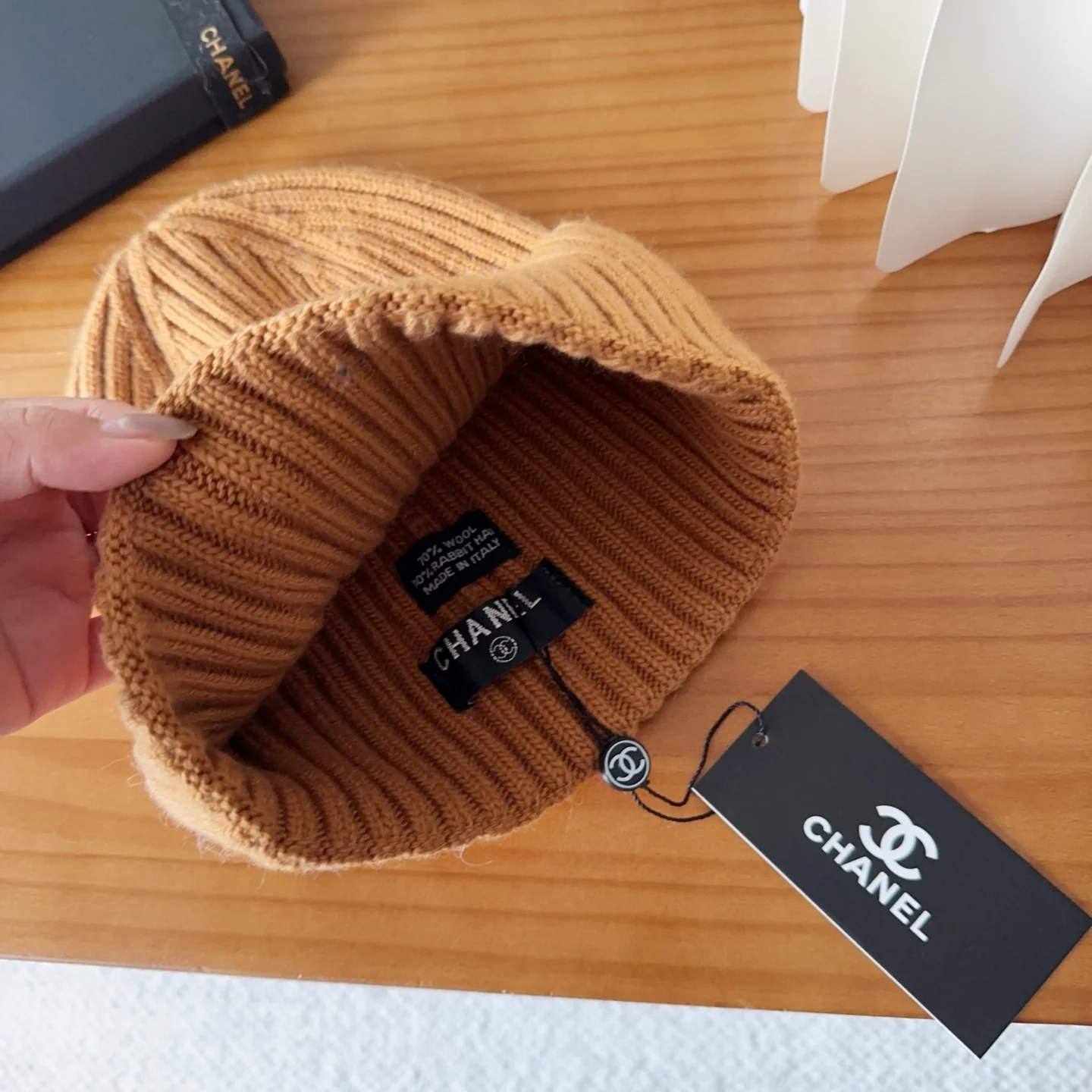 Embroidered Wool Knit Beanie