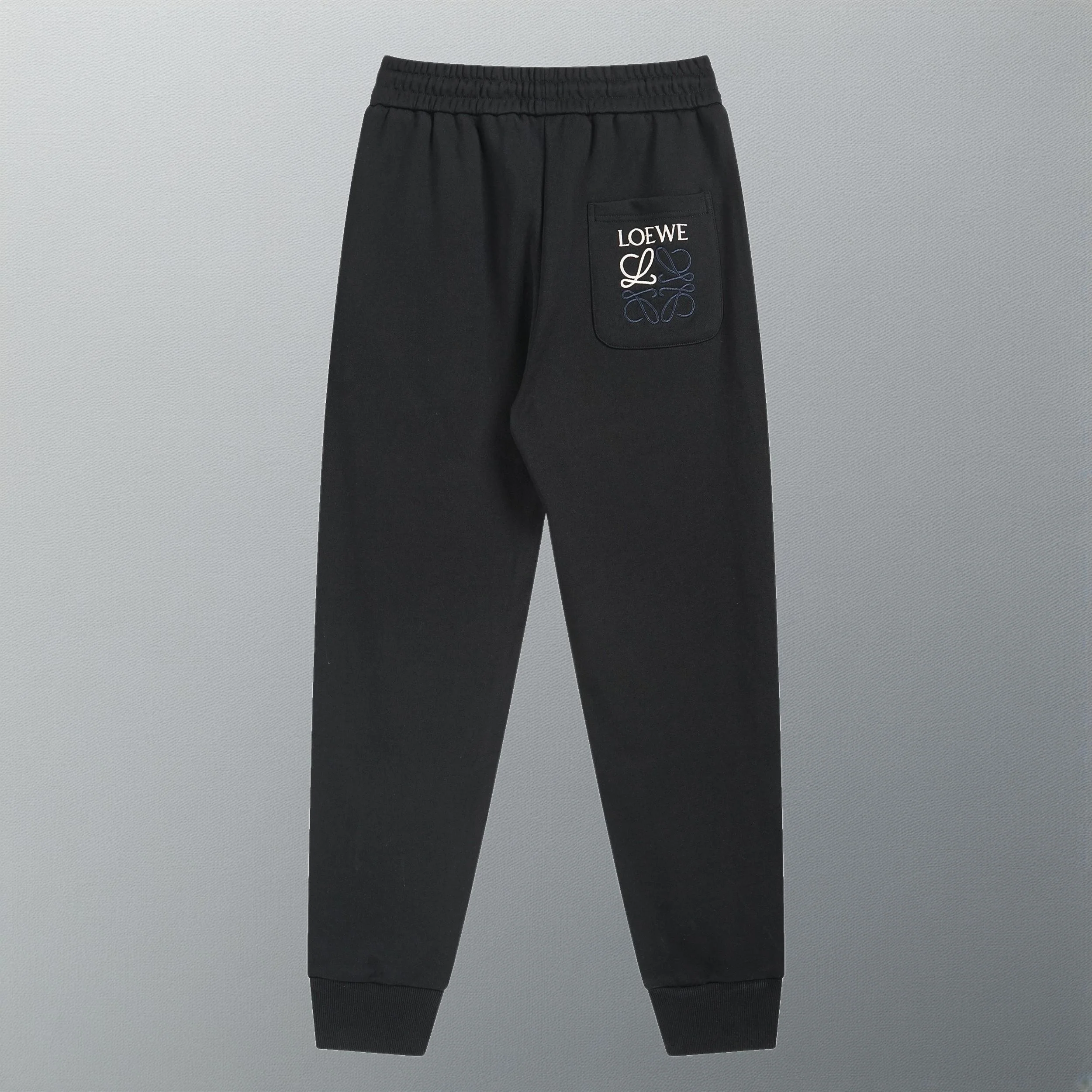 Embroidery drawstring casual trousers