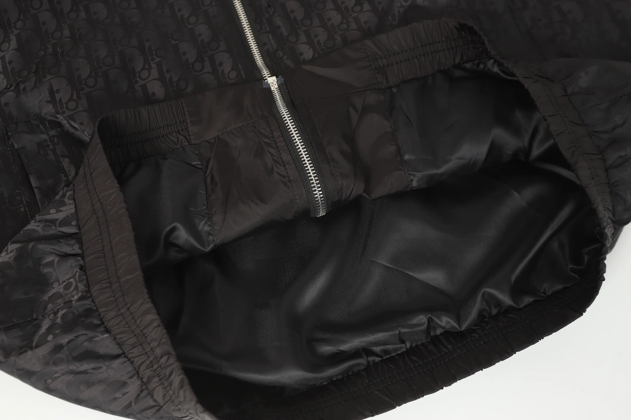 printed paneled hooded jacket