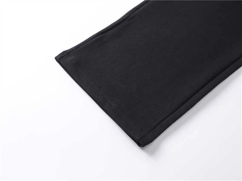 Printed drawstring casual trousers