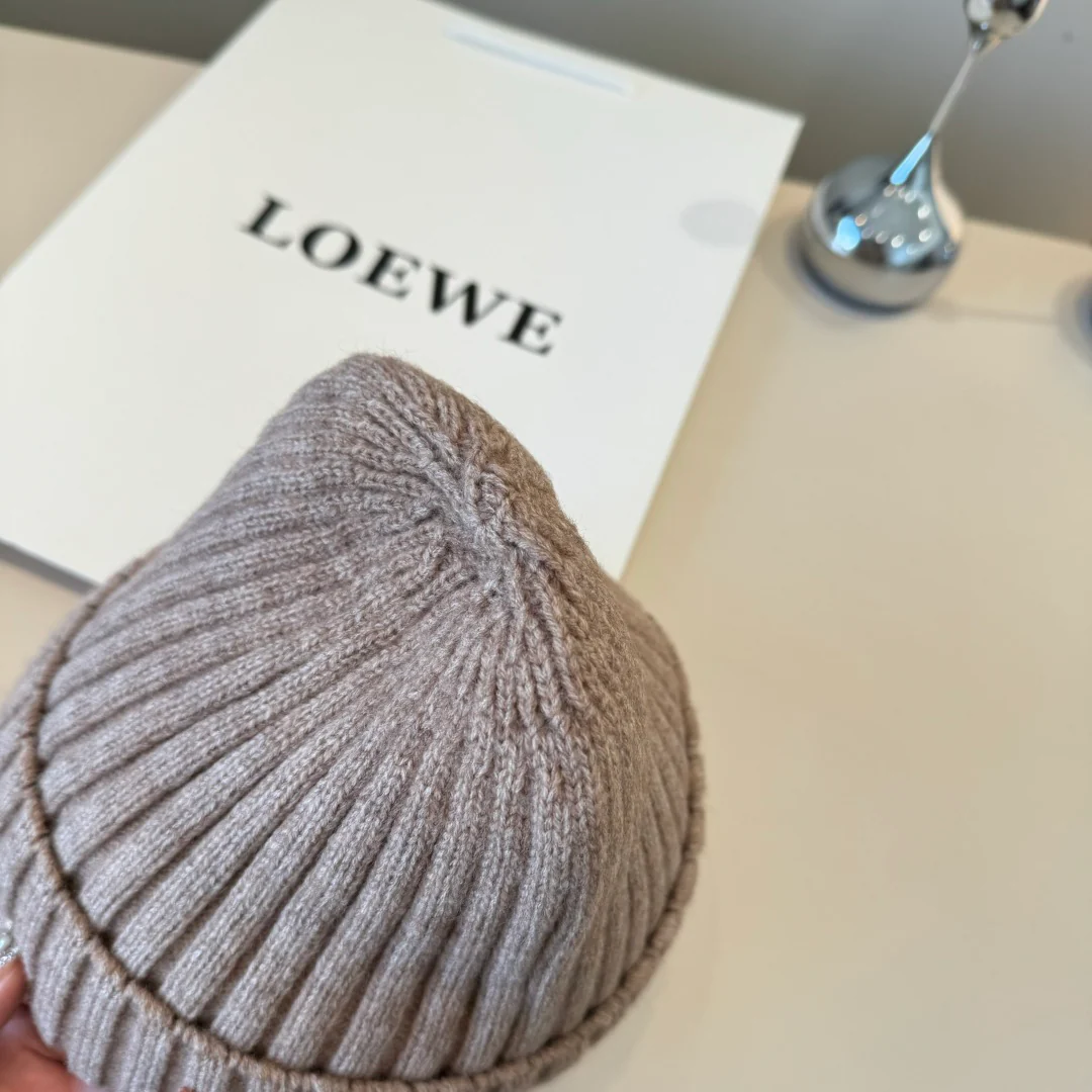 Leather Print Cashmere Knitted  Beanie