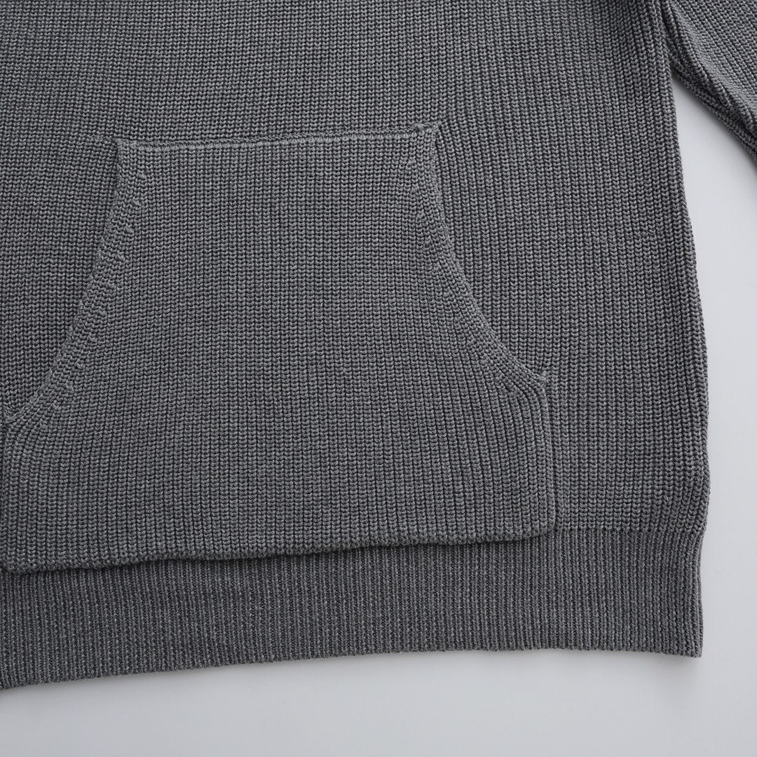 Cashmere embroidery hooded sweater