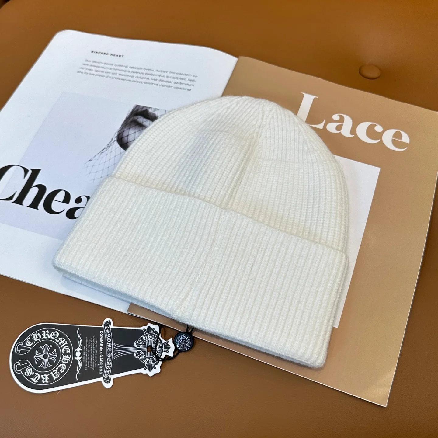 Embroidered Cashmere Knitted  Beanie