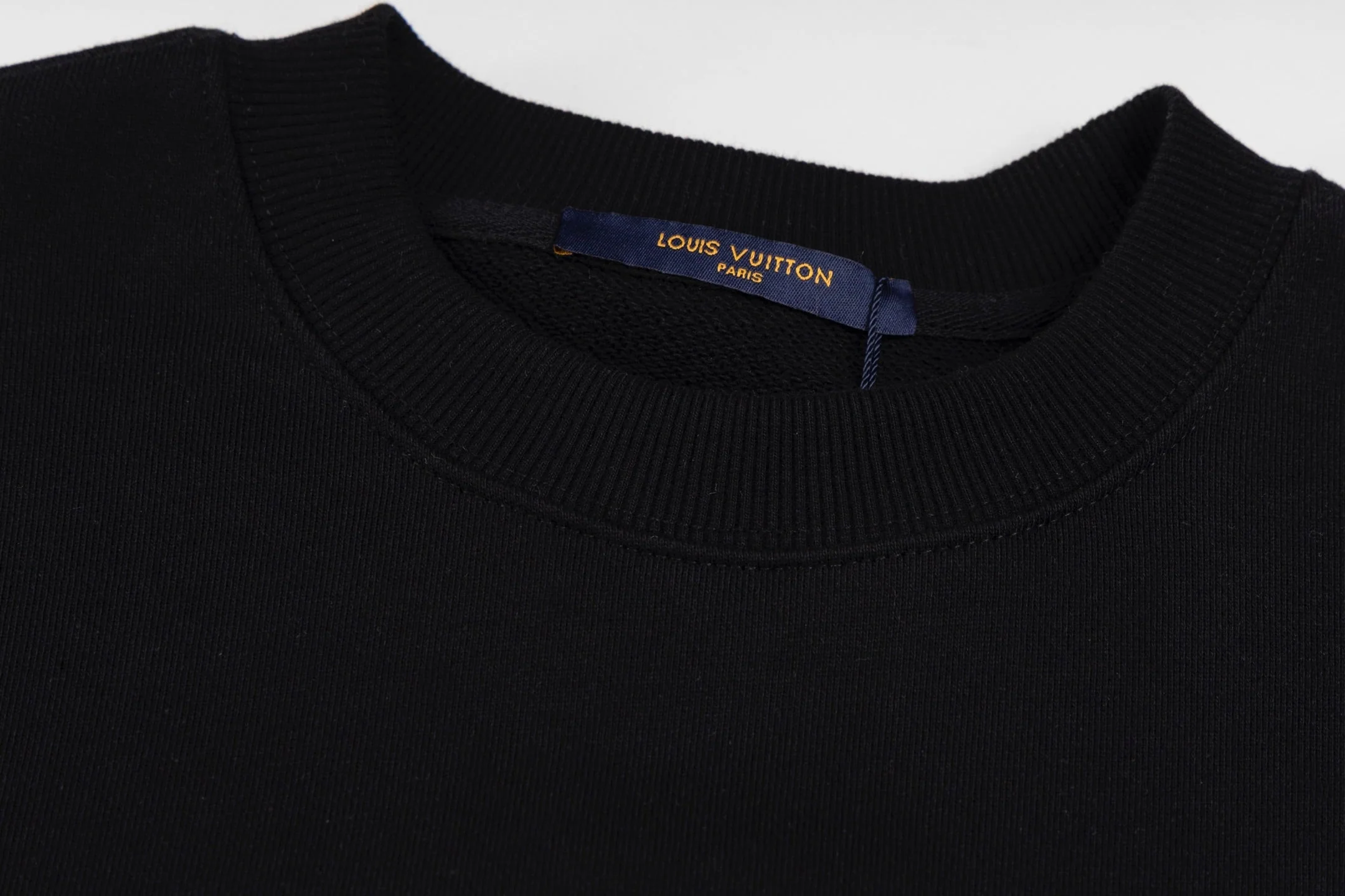 Orange embroidered cotton sweatshirt