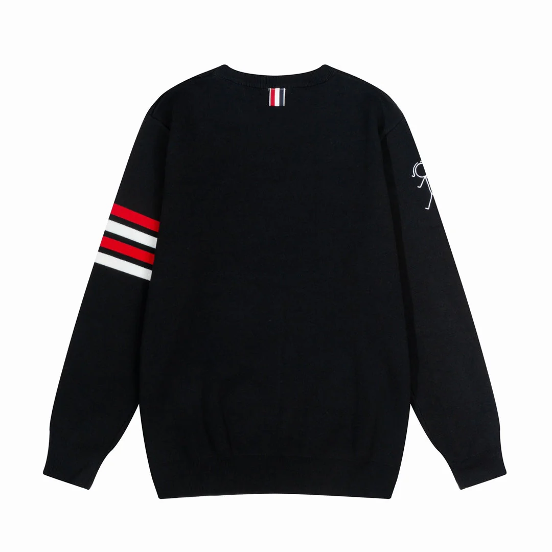 Knitted embroidered cashmere sweatshirt