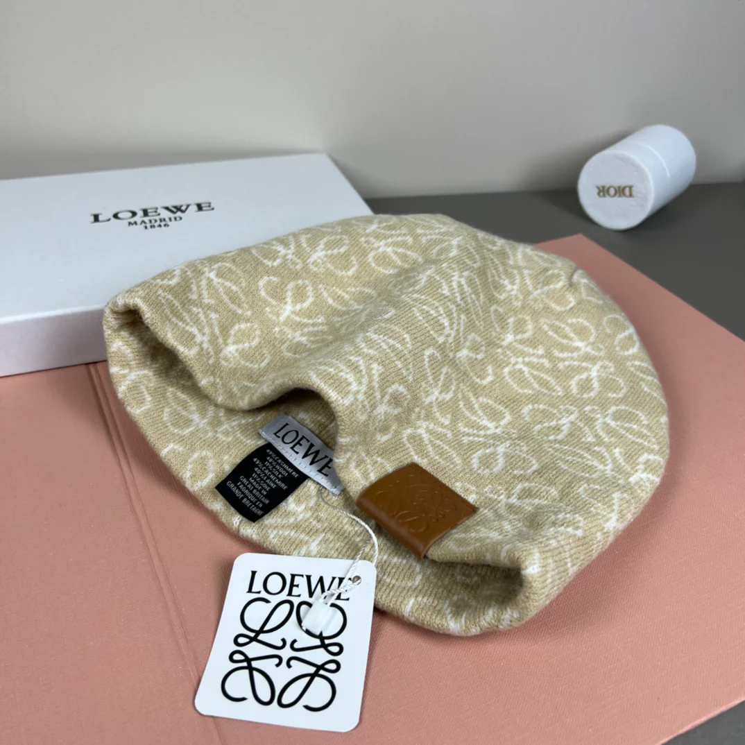 Jacquard Cashmere Knitted  Beanie