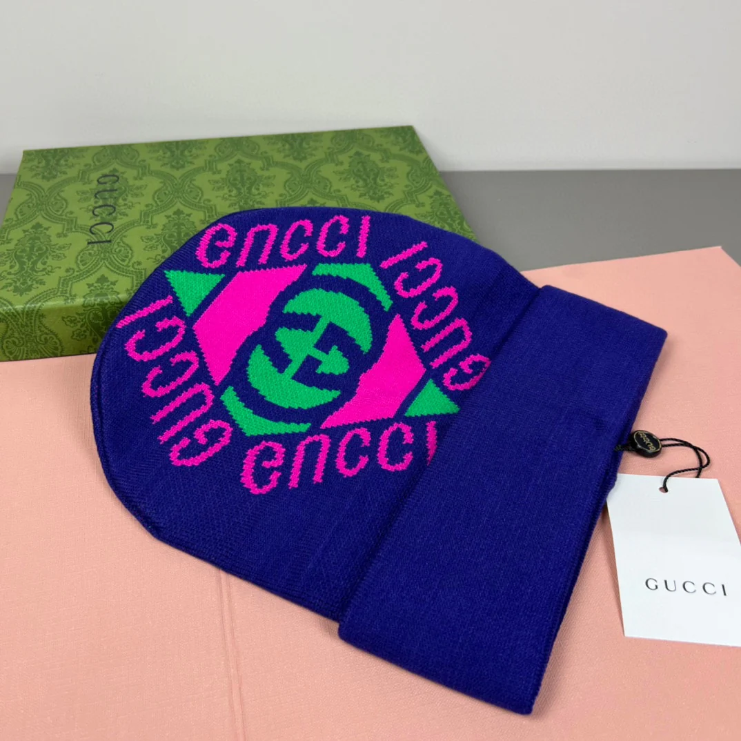 Jacquard Cashmere Knitted  Beanie