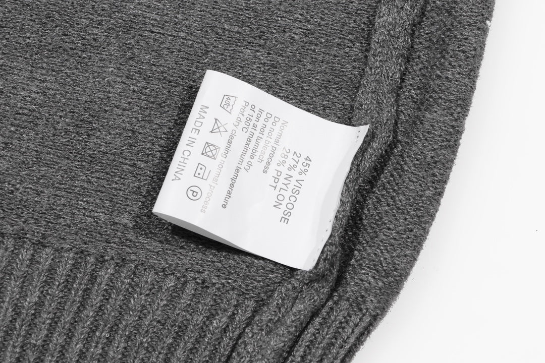 Knitted jacquard cashmere sweatshirt