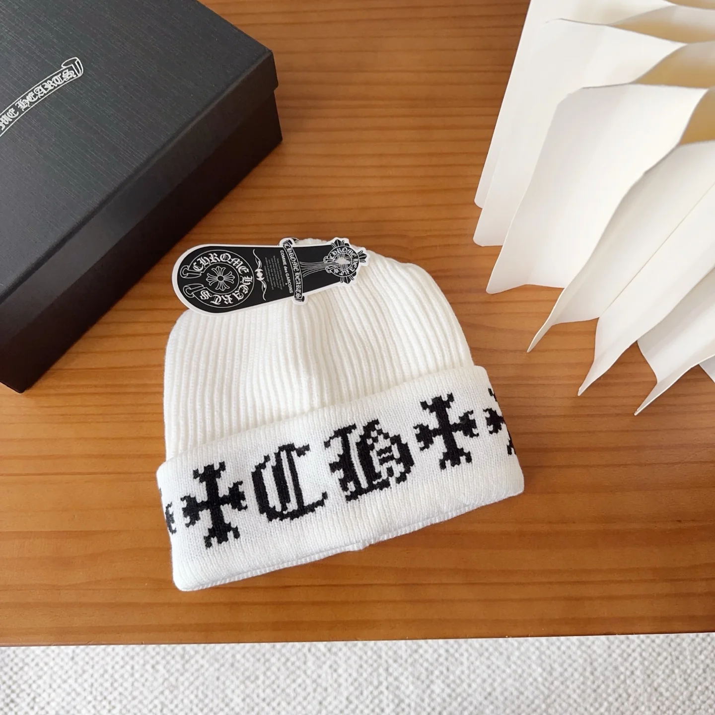 Jacquard Cashmere Knitted  Beanie