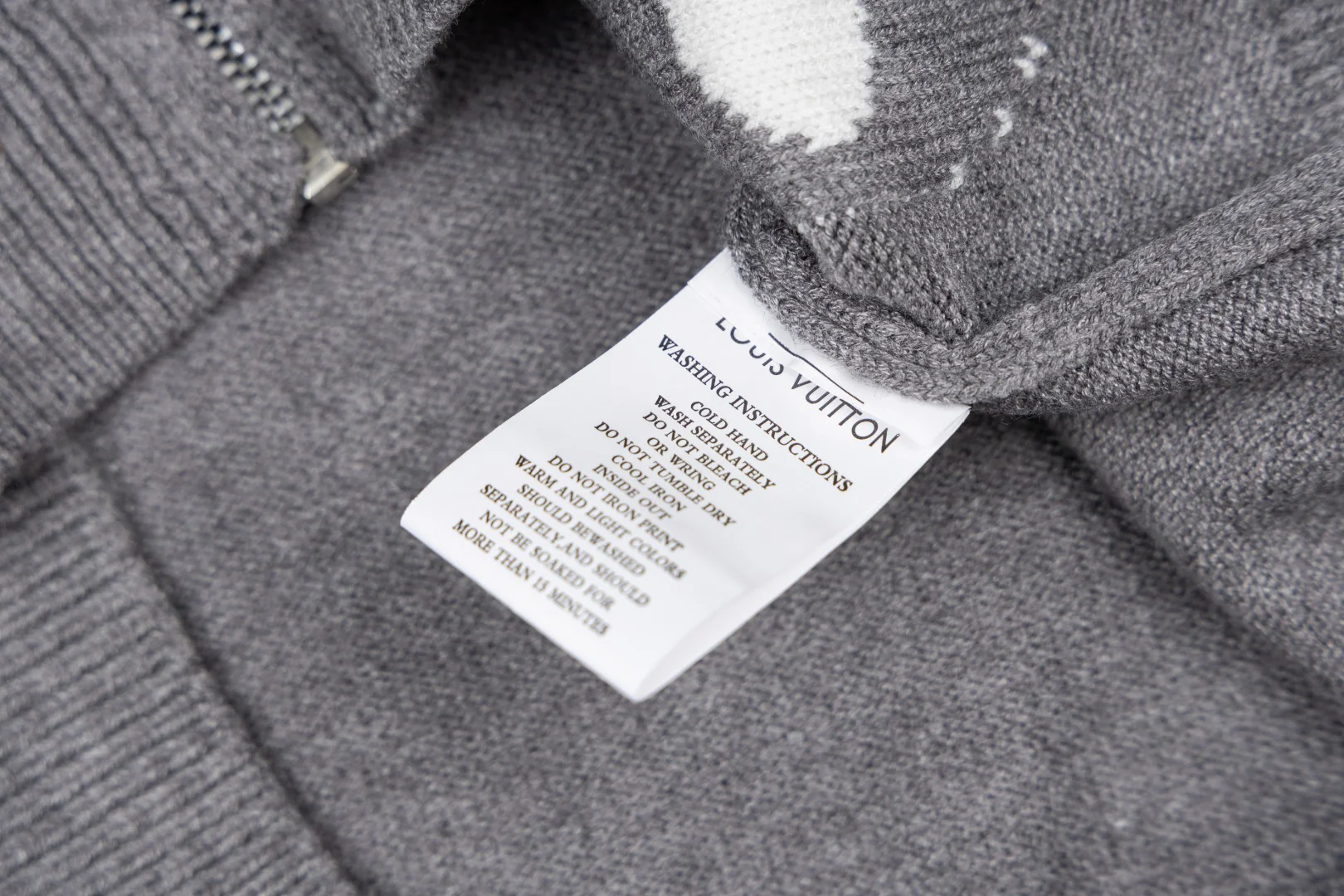 Jacquard zipper knitted sweater cardigan