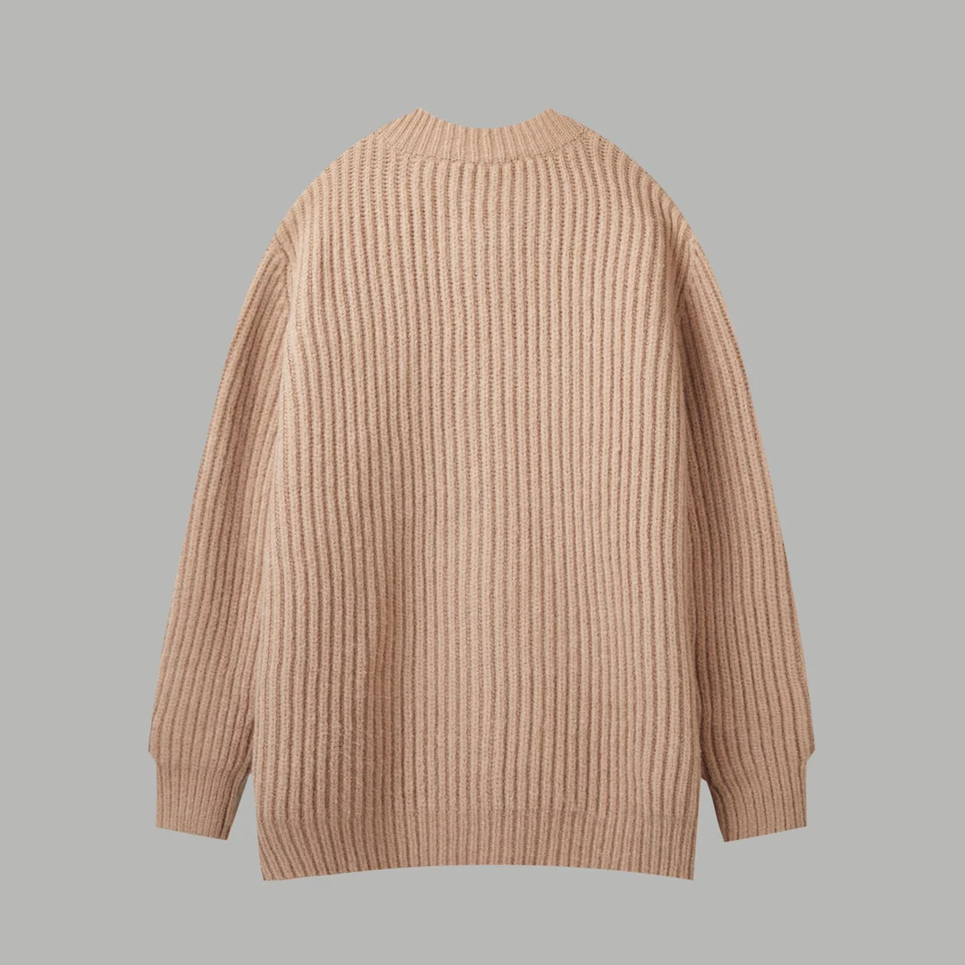 Embroidered knitted sweater cardigan