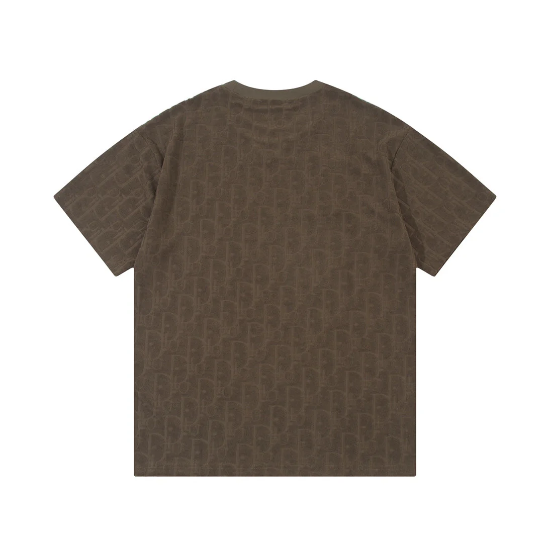 Jacquard towelling T-shirt