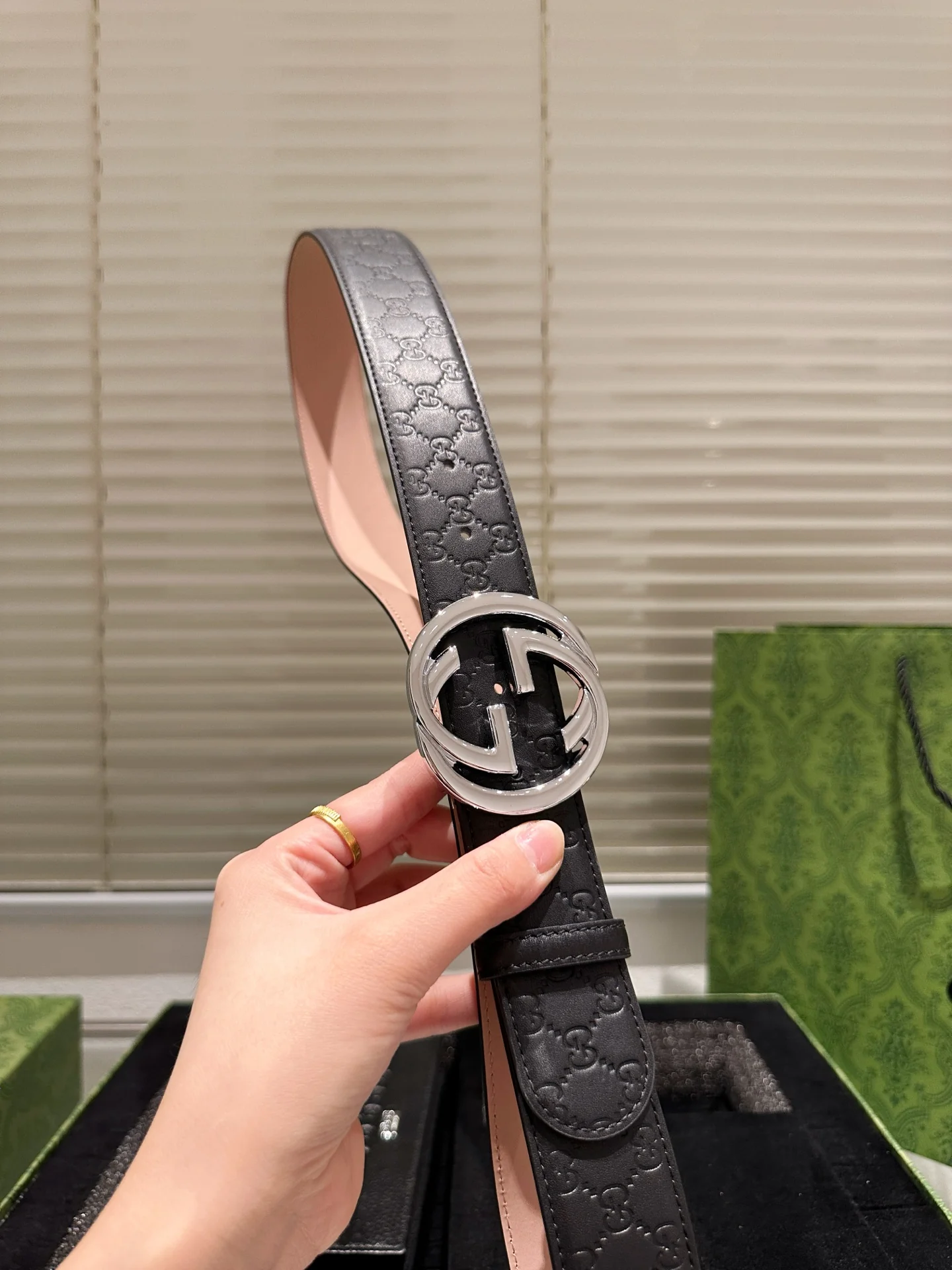 Men's Embossed Wallet + Belt Gift Box