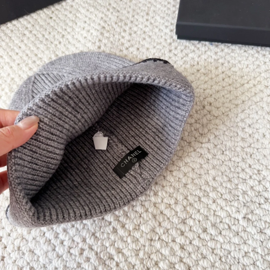 Embroidered Wool Knit Beanie