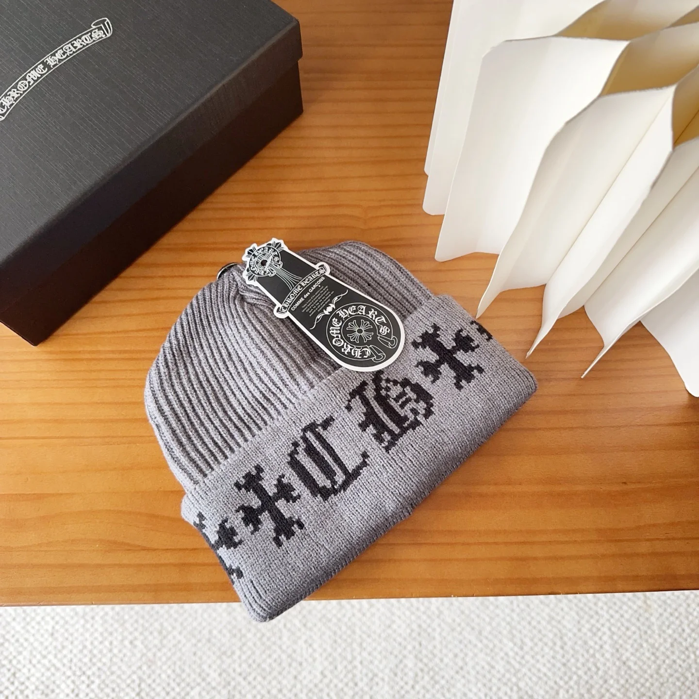 Jacquard Cashmere Knitted  Beanie
