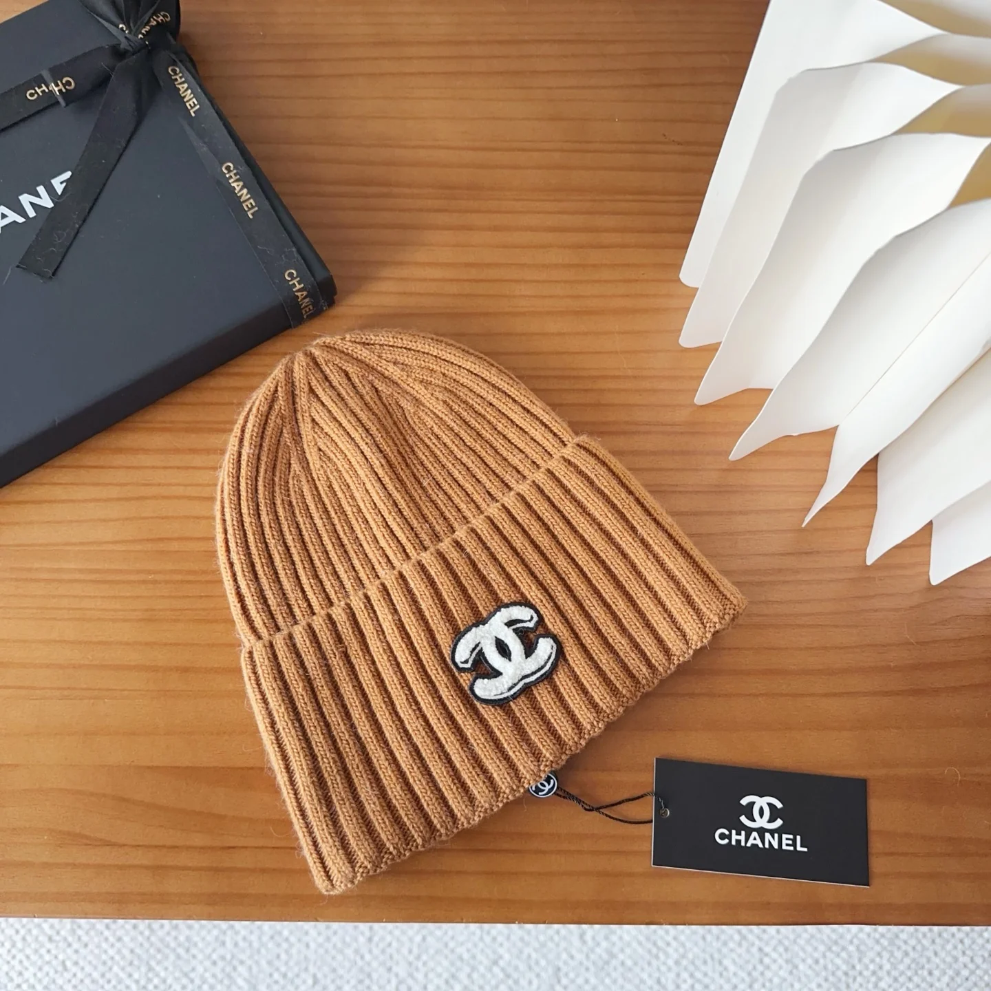 Embroidered Wool Knit Beanie