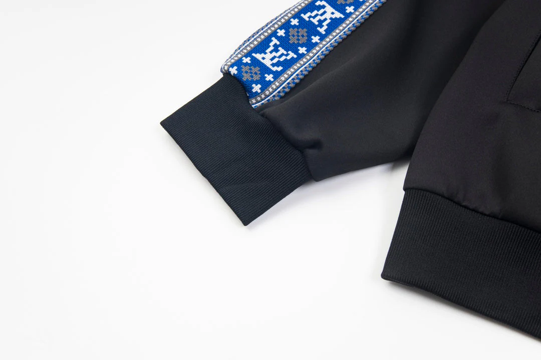 Jacquard zip-up jacket