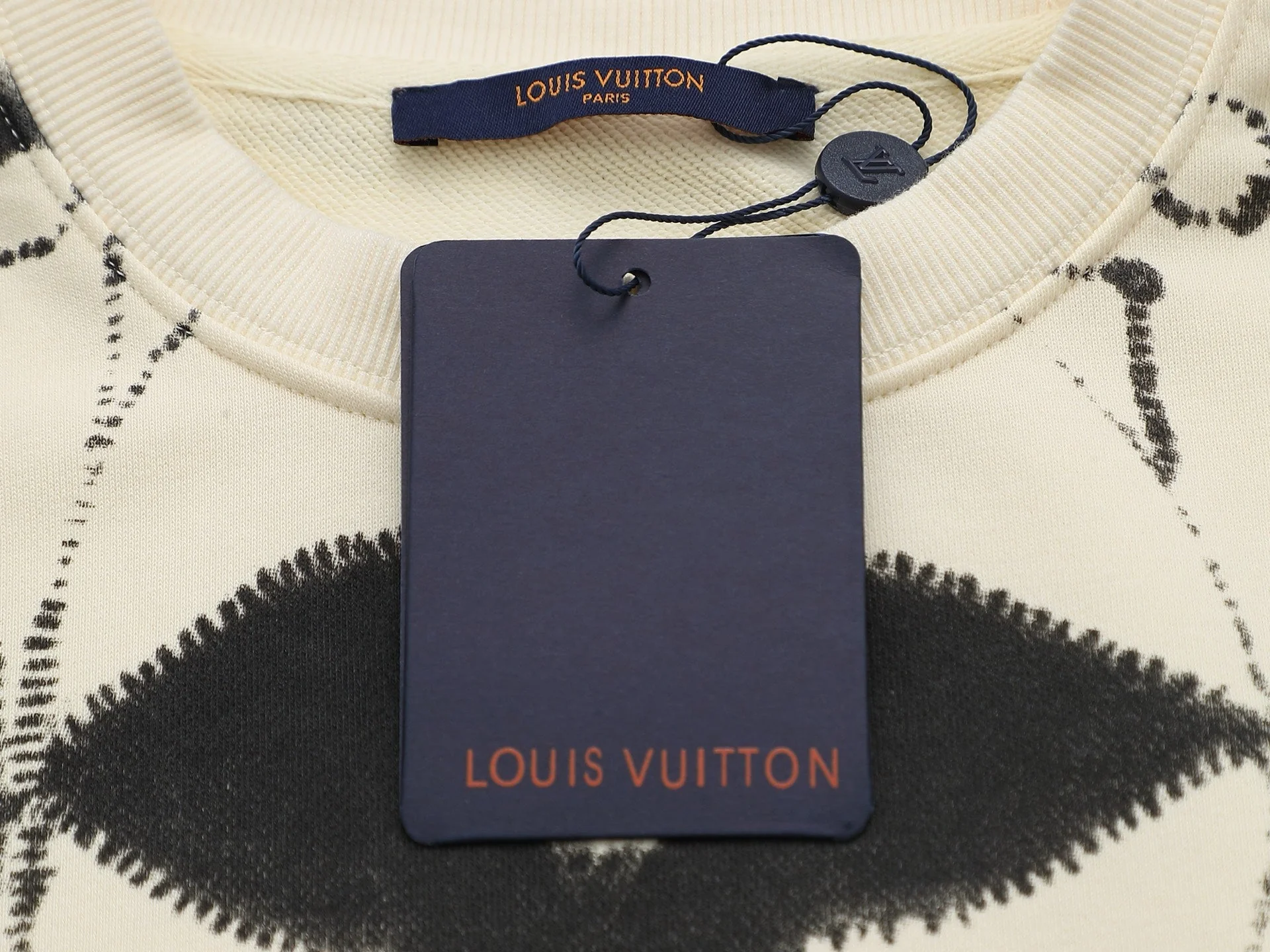 Printed crew neck cotton sweatshirt