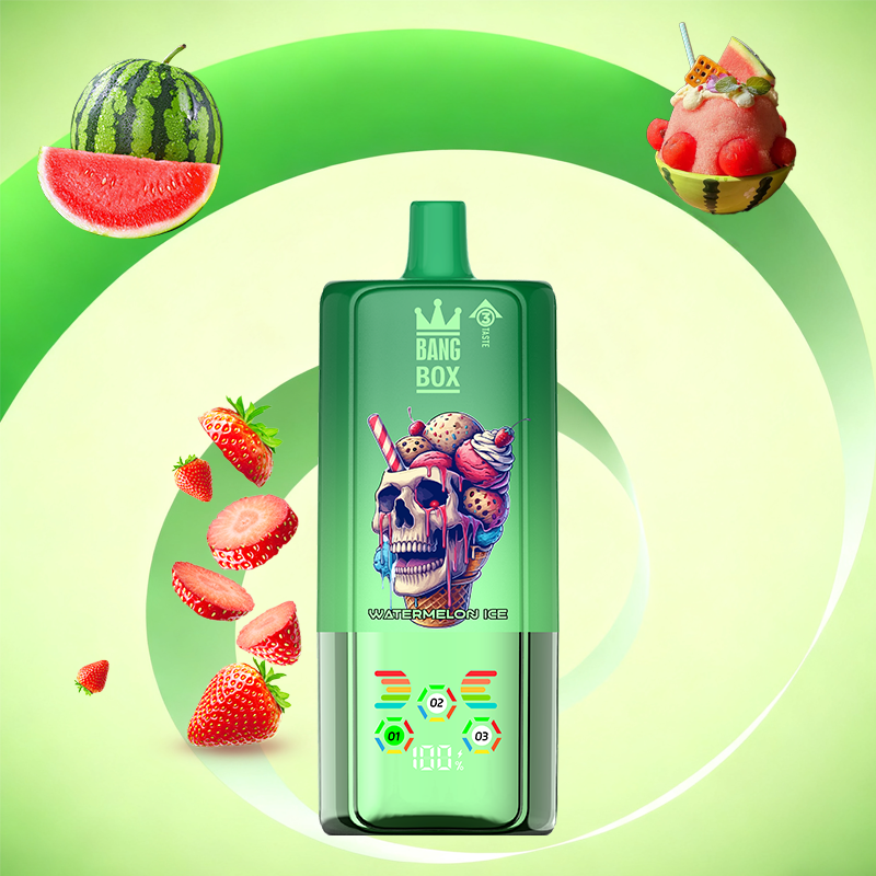 BANG BOX 80000 Puffs 3 in1 Flavor Disposable Vape - Watermelon Ice + Strawberry Ice Cream + Triple Melon