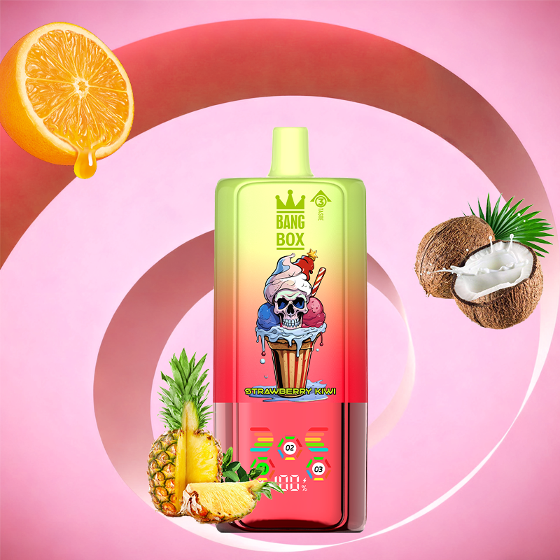BANG BOX 80000 Puffs 3 in1 Flavor Disposable Vape - Strawberry Kiwi + Sour Mango Pineapple + Strawberry Red Bull