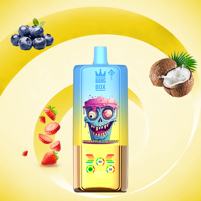 BANG BOX 80000 Puffs 3 in1 Flavor Disposable Vape - Pineapple Coconut + Strawberry Raspberry Candy + Blue Razz Ice