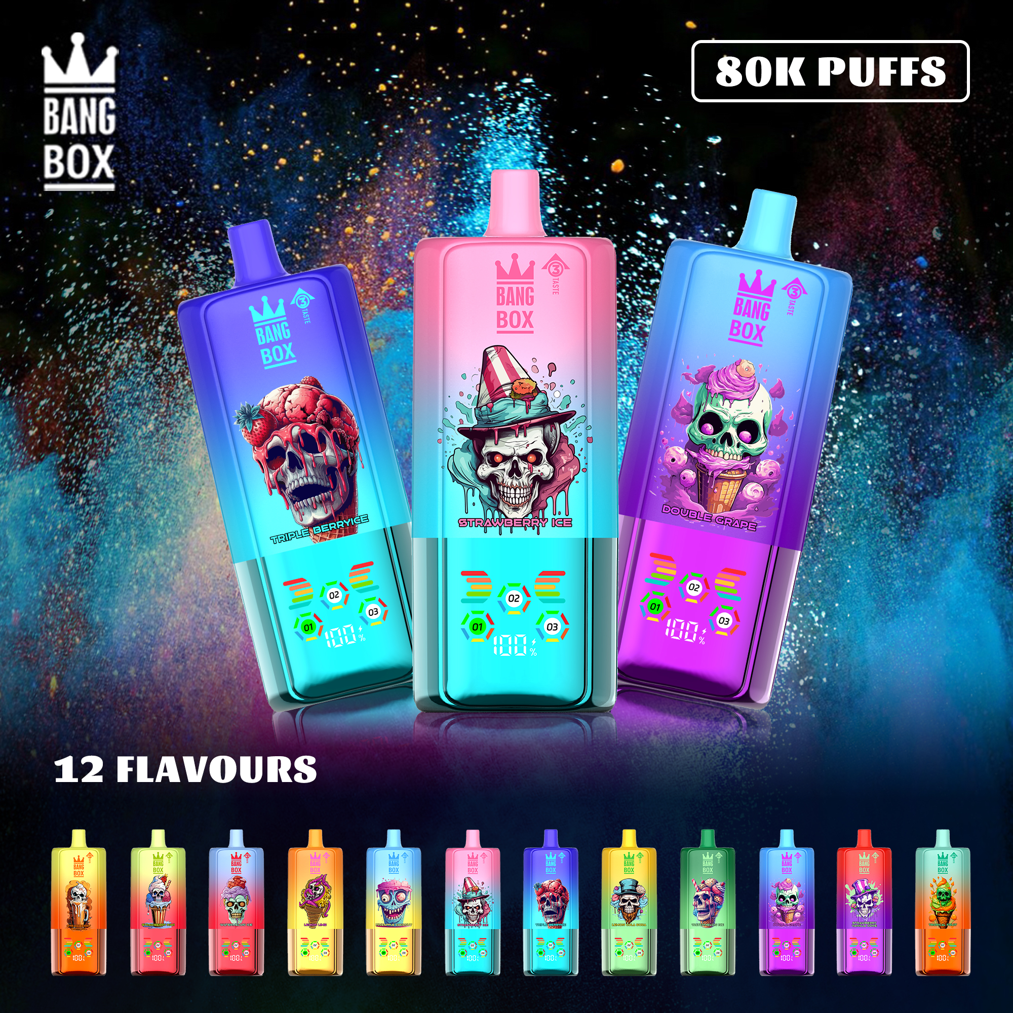 BANG BOX 80000 puff 3 in1 Flavor Disposable Vape