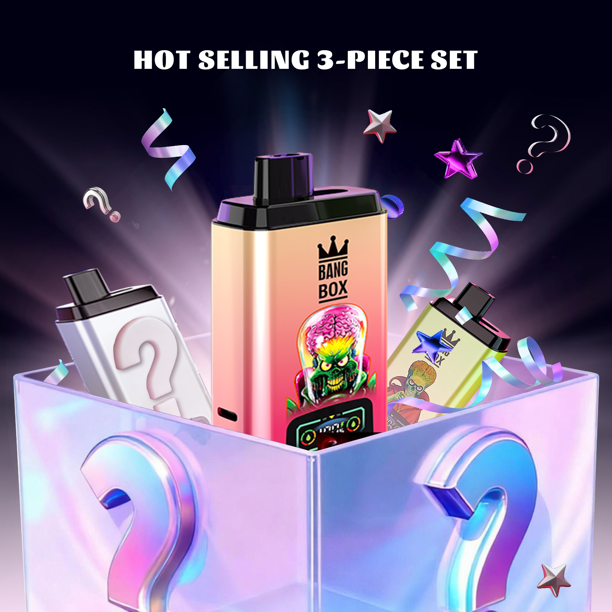🎁3 db-os BANG BOX 50000 Puffs Double Flavor Disposable Vape – Mystery Box Price Reduction!