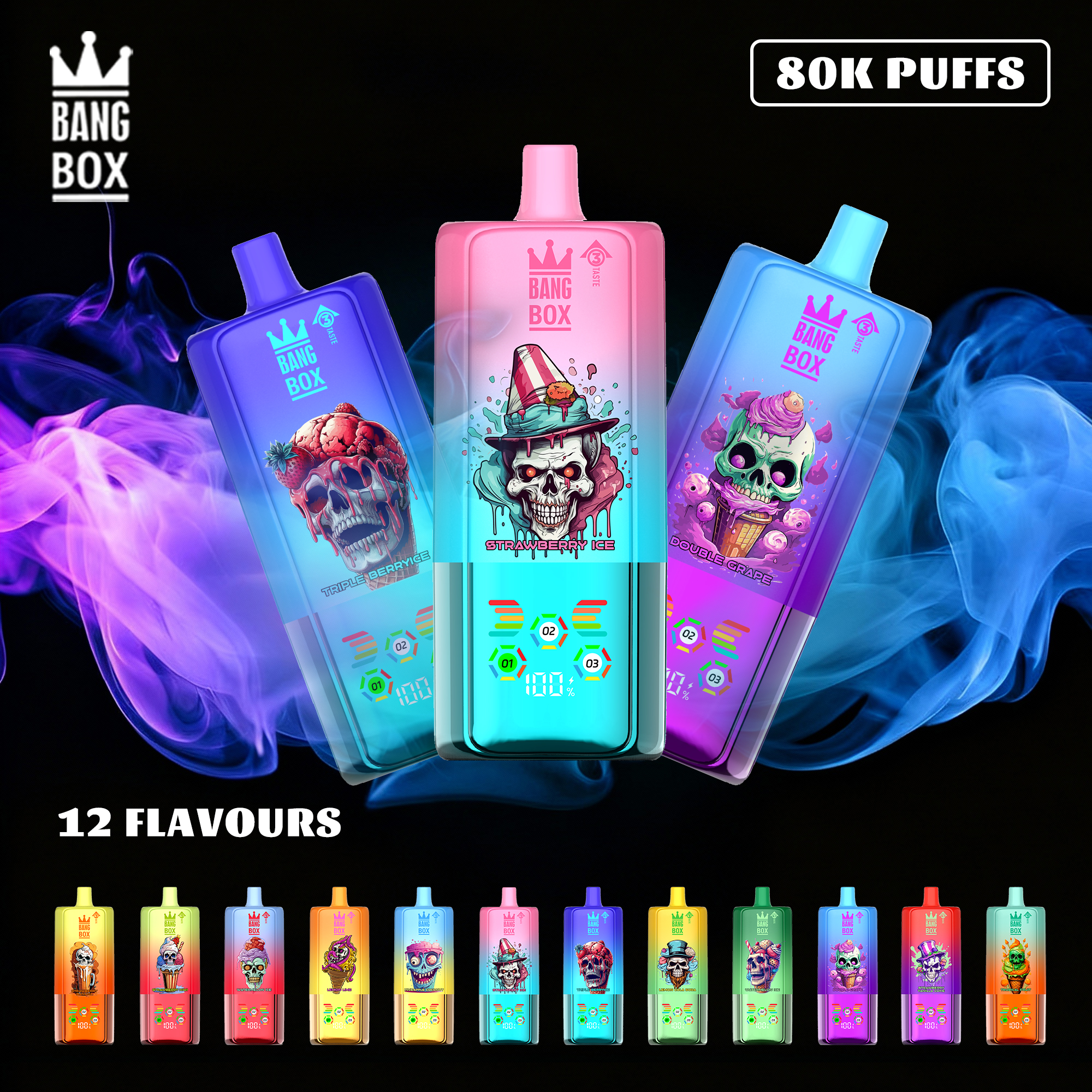 BANG BOX 80000 puff 3 in1 Flavor Disposable Vape