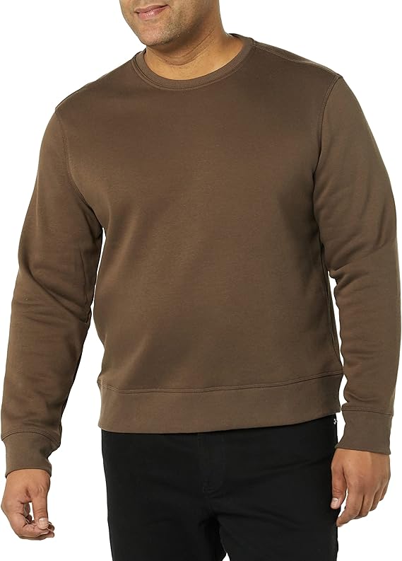 Men's fleece crewneck sweatshirt (available in large and extra-long sizes)