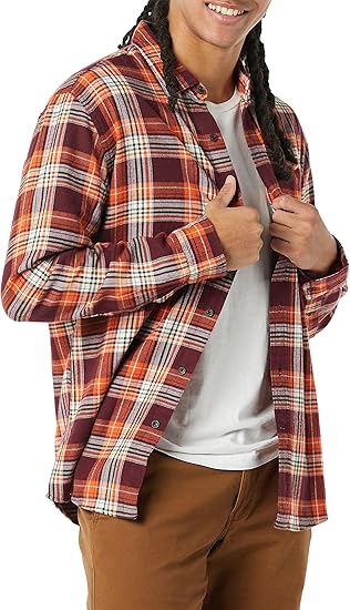 Men's long-sleeved flannel shirt