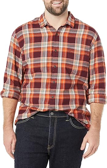 Men's long-sleeved flannel shirt