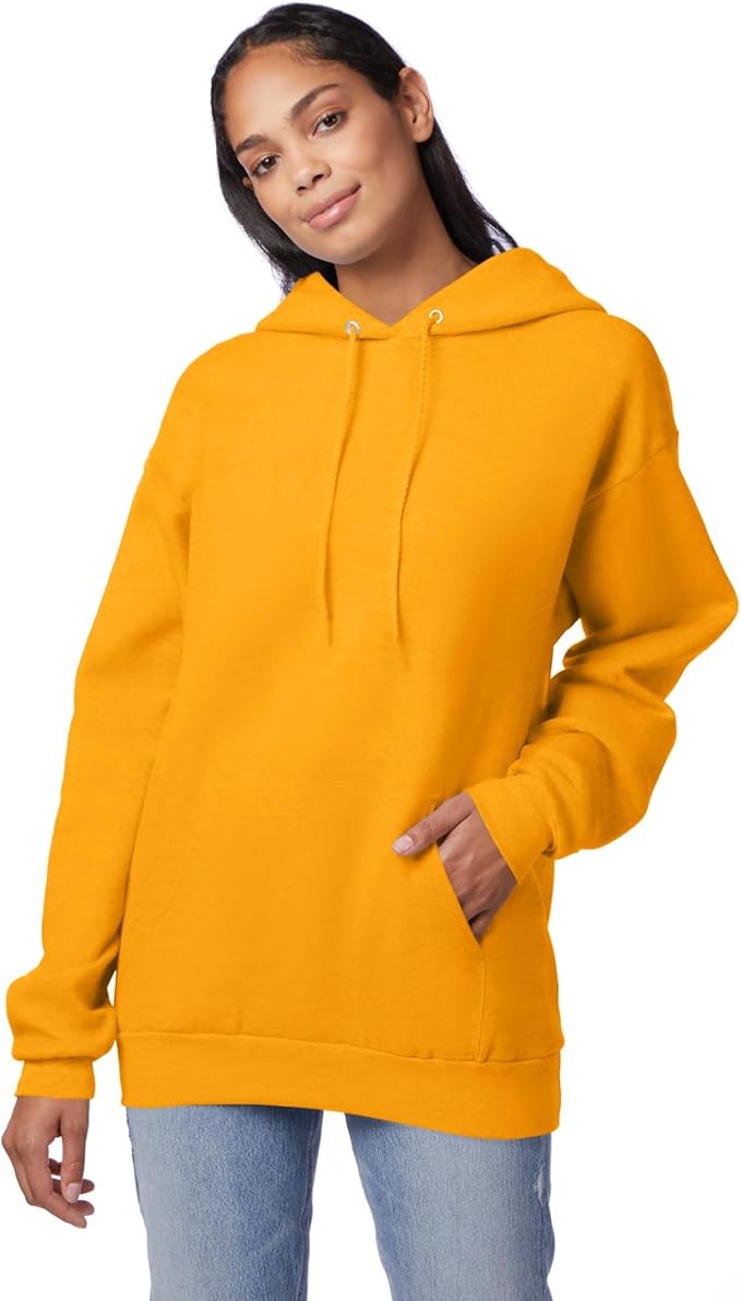 Men's hooded sweatshirt, medium-weight fleece fabric, pullover hoodie.