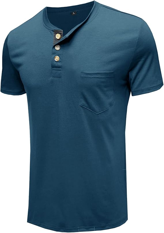Men's short-sleeved collared shirt, Men's casual T-shirt, Pocket T-shirt