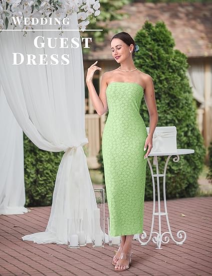 2 PCS Floral Strapless Dress Cardigan Set Long Bodycon Maxi Formal Dresses Boho Wedding Guest Cocktail Outfit