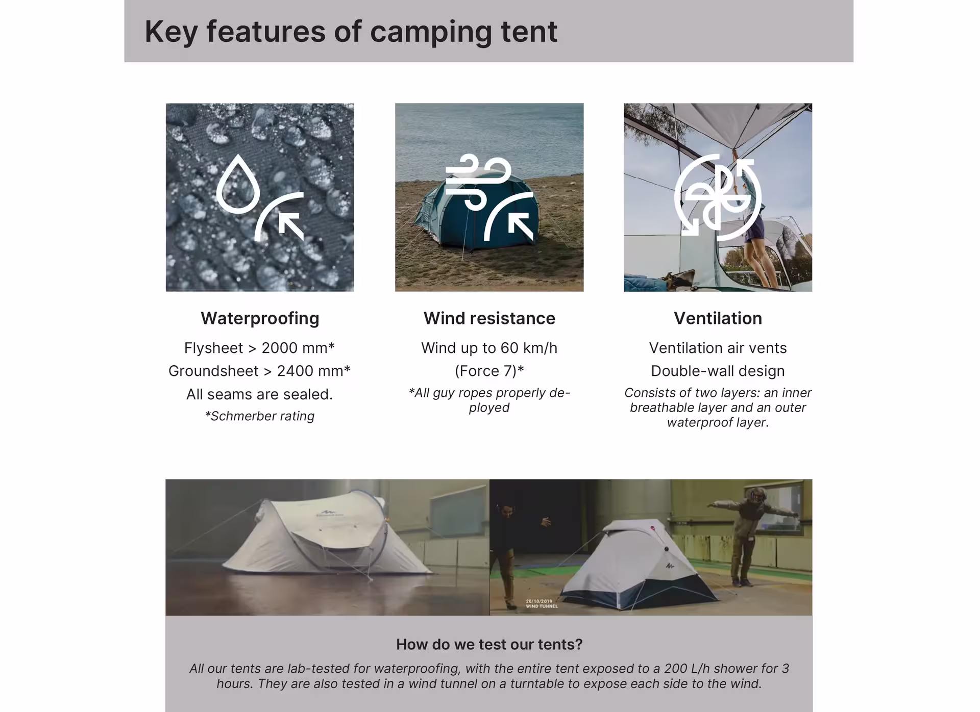 Camping tent Arpenaz 4.1 F&B - 4 people bedroom