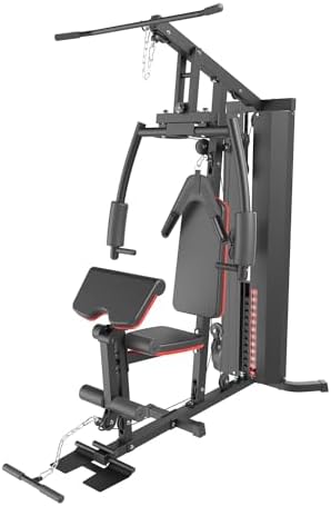 Strongway Multi Gym with Weights Multifunction Home Gym Machine with 72KG Weight Stack Dual Pull...